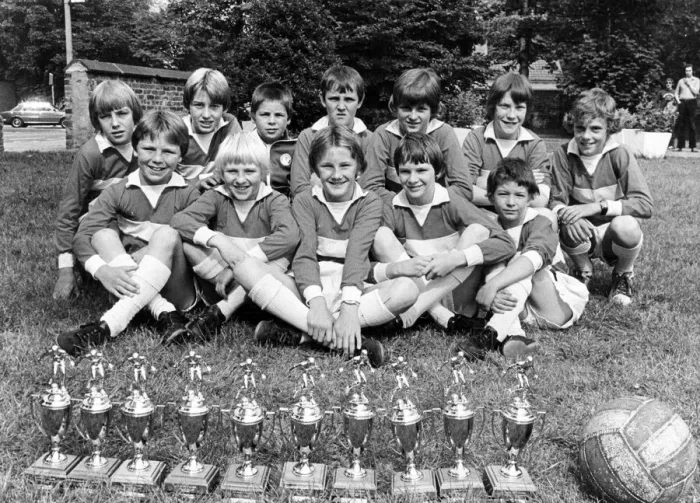 Framed Print : These boys from the Teesside junior football alliance won a friendly football match