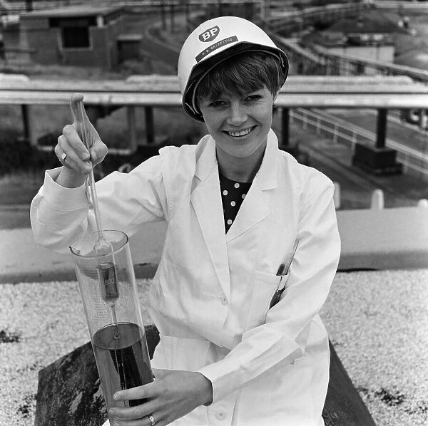 BP Llandarcy oil refinery, Swansea. Miss Marsha Griffiths, 23, Laboratory Assistant