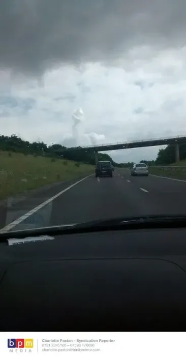 Framed Print : BPM MEDIA This phallic-shaped cloud was spotted looming over the M42 on June 29