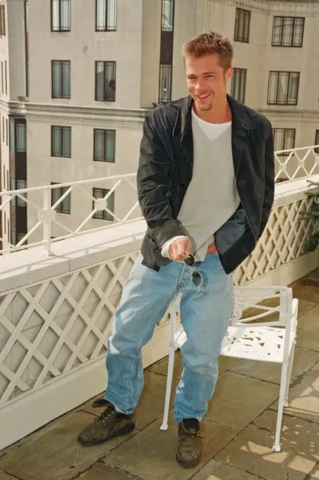 Framed Print : Brad Pitt at The Dorchester Hotel. Brad its in London to promote his new