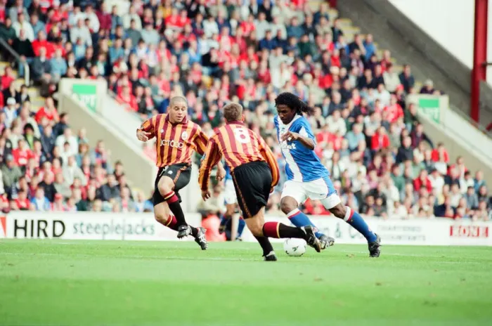 Framed Print : Bradford 2-2 Middlesbrough, League Division One match at Valley Parade Framed Print : Bradford 2-2 Middlesbrough, League Division One match at Valley Parade