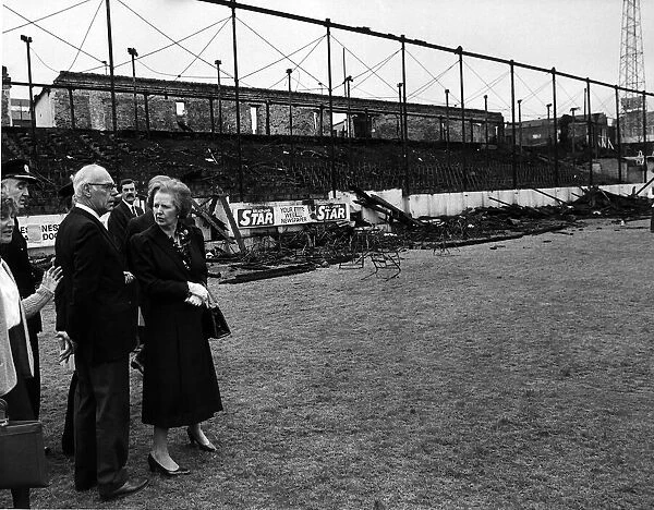 Bradford Football Ground Fire 1985 Margaret Thatcher Prime Minister visits Bradford