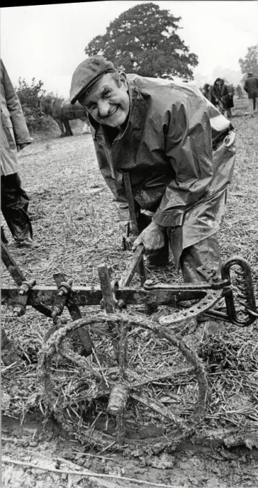 Framed Print : Brailsford ploughing match Edwin Appleyard 15th October 1987