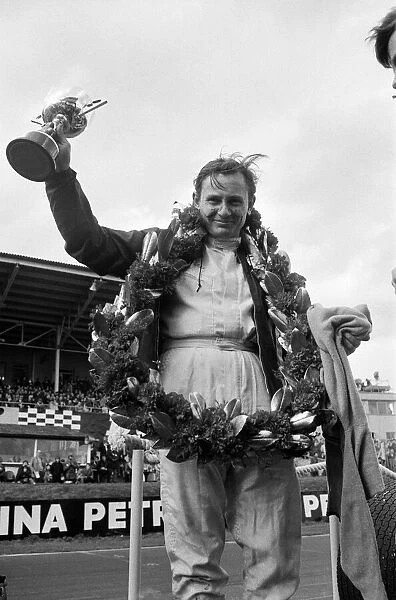 The Brands Hatch Race of Champions motor race for Formula one cars won by Bruce McLaren