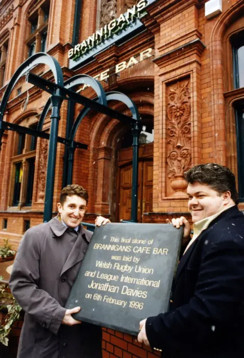 Framed Print : Brannigans Cafe Bar, Cardiff, Wales, 6th February 1996. Welsh Rugby Union Framed Print : Brannigans Cafe Bar, Cardiff, Wales, 6th February 1996. Welsh Rugby Union