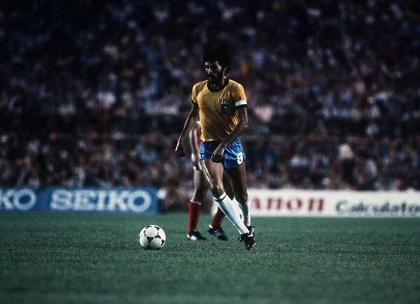 Brazil v Russia World Cup 1982 football Serginho on the ball