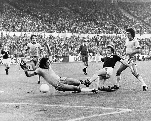 Brazil v Scotland during Football World Cup 1974 Denny Dalglish (no