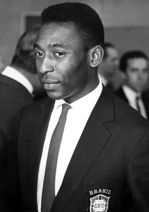 Framed Print : Brazilian football star Pele in England for the 1966 World Cup tournament July