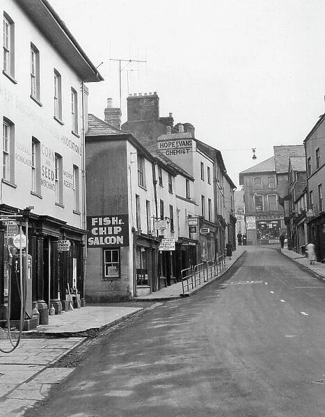 Brecon, a market town and community in Powys, Mid Wales, Circa 1955