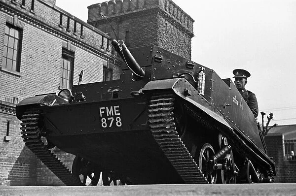 A Bren Gun Carrier of the 2nd Battalion East Surrey Regiment on display at their barracks