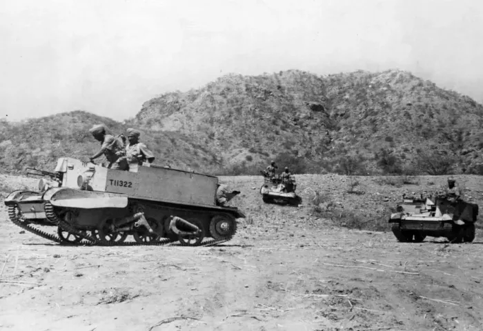 Framed Print : Bren gun carriers of a famous Sikh Battalion moving up in Eritrea. Circa April 1941 Framed Print : Bren gun carriers of a famous Sikh Battalion moving up in Eritrea. Circa April 1941