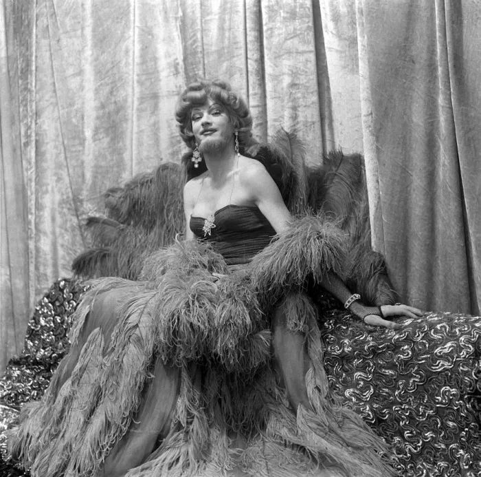 Framed Print : Brenda Beatty bearded lady pictured in July 1963 Framed Print : Brenda Beatty bearded lady pictured in July 1963