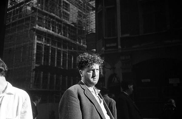 Brendan Behan July 1959 Irish Playwright Writer Author looking unkempt in London
