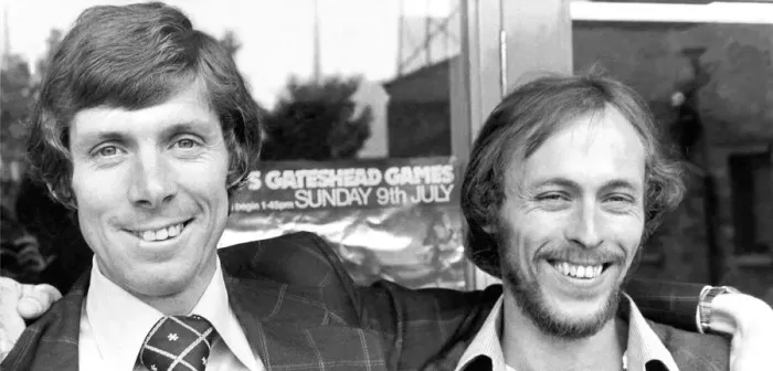 Framed Print : Brendan Foster and fellow athlete Mike McLeod in June 1978 15 / 06 / 78 Framed Print : Brendan Foster and fellow athlete Mike McLeod in June 1978 15 / 06 / 78