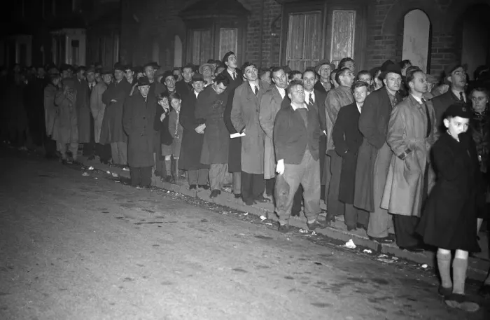Framed Print : Brentford supporters queue up for cup tie tickets against Chelsea