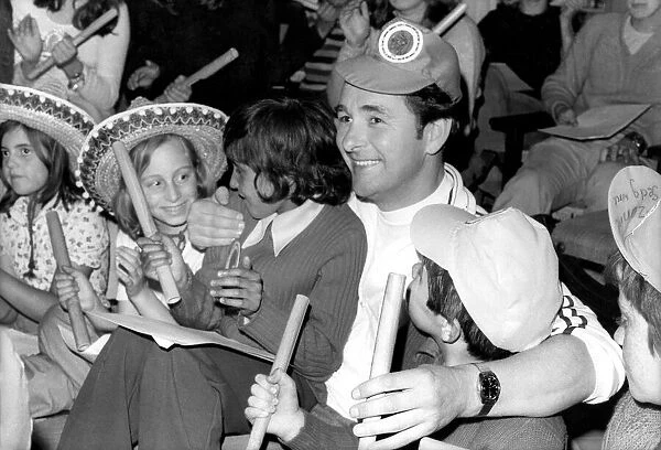 Brian Clough with some of the children on the Robin Hood adventure holiday at Cala Millor