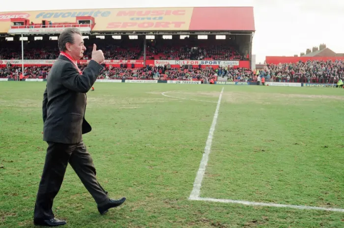 Framed Print : Brian Clough, former Middlesbrough player and retired manager, returns to Ayresome Park