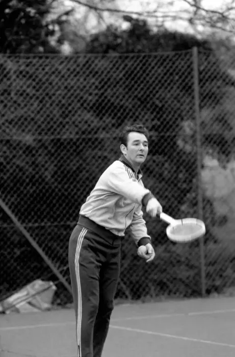 Framed Print : Brian Clough Nottingham Forest manager playing tennis. January 1975 75-00170-003 Framed Print : Brian Clough Nottingham Forest manager playing tennis. January 1975 75-00170-003