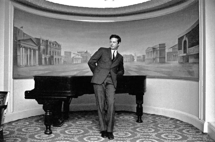 Framed Print : Brian Epstein pictured inside The Saville Theatre, Shaftsbury Avenue, London Framed Print : Brian Epstein pictured inside The Saville Theatre, Shaftsbury Avenue, London