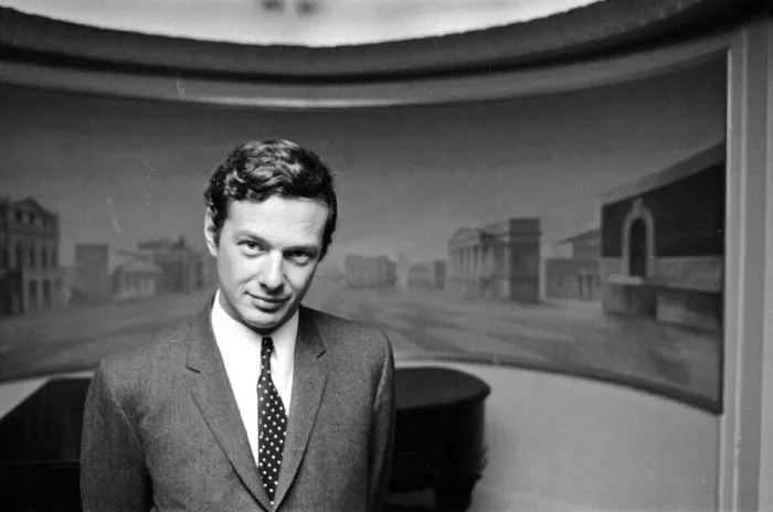 Framed Print : Brian Epstein pictured inside The Saville Theatre, Shaftsbury Avenue, London Framed Print : Brian Epstein pictured inside The Saville Theatre, Shaftsbury Avenue, London