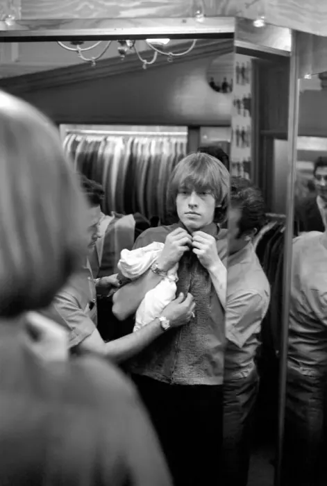Framed Print : Brian Jones on the morning of 4 June 1964 when The Rolling Stones were taken shopping by