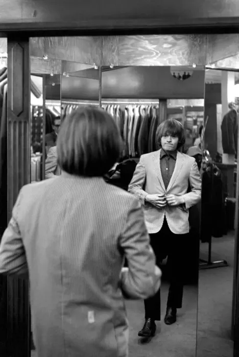 Framed Print : Brian Jones on the morning of 4 June 1964 when The Rolling Stones were taken shopping by