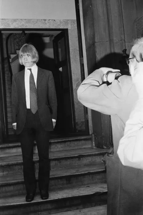 Framed Print : Brian Jones of the Rolling Stones pop group on his way to London sessions where he faces Framed Print : Brian Jones of the Rolling Stones pop group on his way to London sessions where he faces