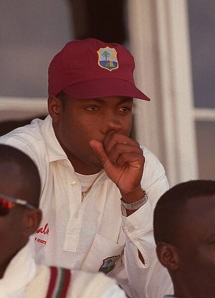 Brian Lara on the bench Edinburgh Cricket June 1995
