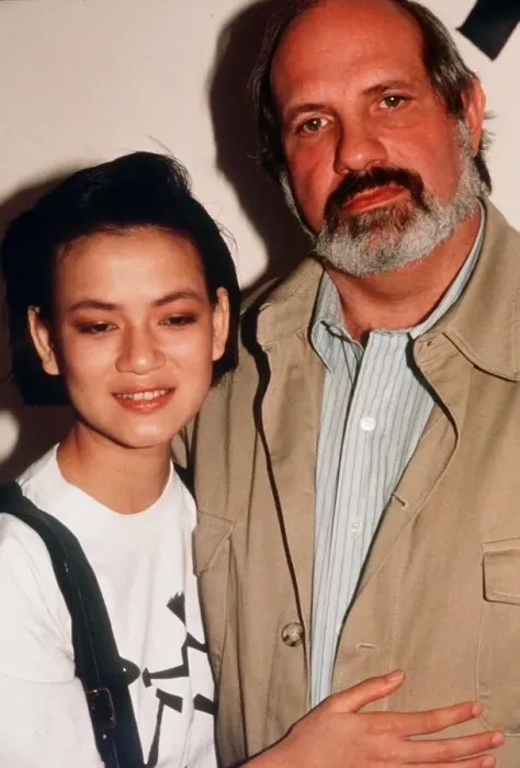 Framed Print : Brian De Palma film director with Thuy Thy Le September 1989 Framed Print : Brian De Palma film director with Thuy Thy Le September 1989