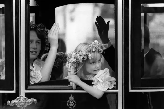 Framed Print : Bridesmaids in carriage on way to Wedding August 1981 of Prince Charles wedding Framed Print : Bridesmaids in carriage on way to Wedding August 1981 of Prince Charles wedding