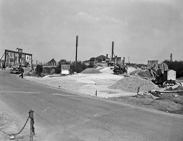 Bridge improvement and construction close to Hillingdon Station 1936