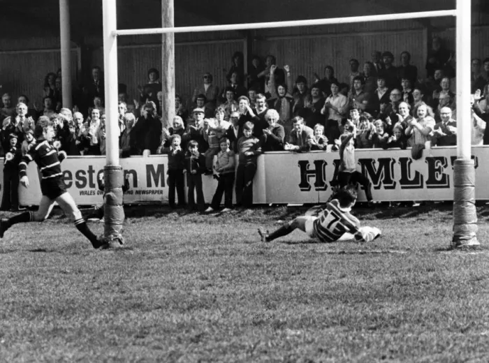 Framed Print : Bridgend 18-12 Pontypridd, Welsh Rugby Union Challenge Cup Final, Cardiff Arms Park Framed Print : Bridgend 18-12 Pontypridd, Welsh Rugby Union Challenge Cup Final, Cardiff Arms Park
