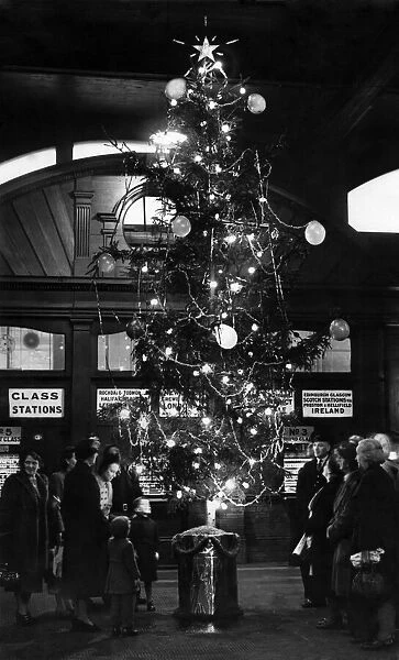 Brightening up Victoria station, Manchester, is this Christmas Tree
