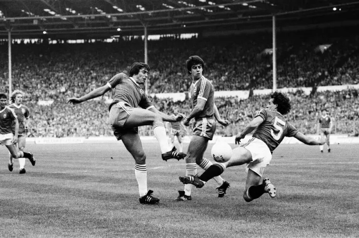 Framed Print : Brighton & Hove Albion 0-4 Manchester United, 1983 FA Cup Final Replay at Wembley Stadium