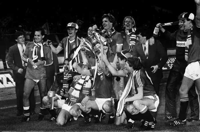Framed Print : Brighton & Hove Albion 0-4 Manchester United, 1983 FA Cup Final Replay at Wembley Stadium Framed Print : Brighton & Hove Albion 0-4 Manchester United, 1983 FA Cup Final Replay at Wembley Stadium