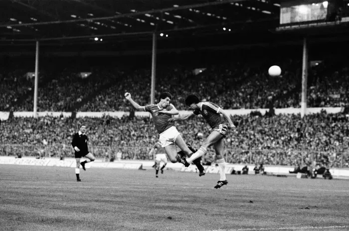 Framed Print : Brighton & Hove Albion 0-4 Manchester United, 1983 FA Cup Final Replay at Wembley Stadium Framed Print : Brighton & Hove Albion 0-4 Manchester United, 1983 FA Cup Final Replay at Wembley Stadium