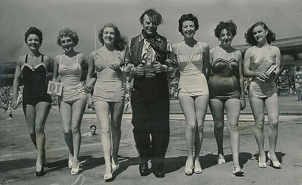 Brighton July 1955 Leon Petulengro at New Brighton with new entrants for this