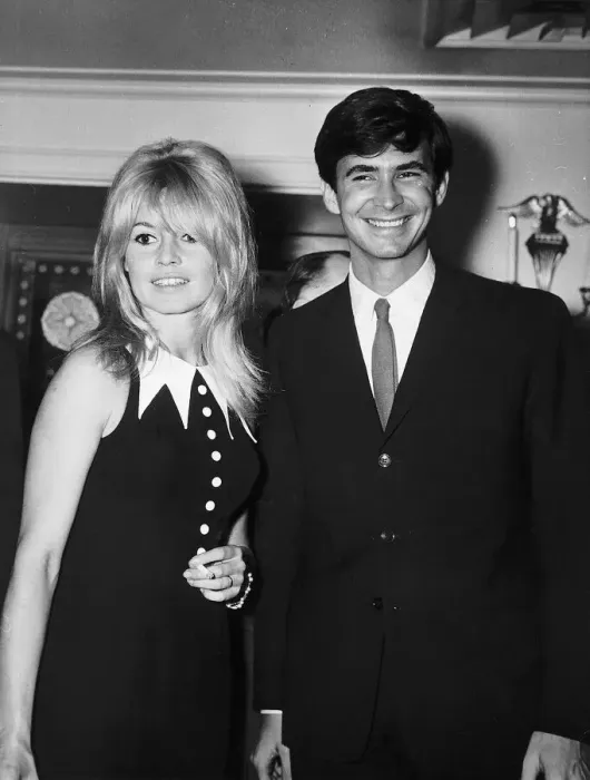 Framed Print : Brigitte Bardot Actress With Actor Anthony Perkins Framed Print : Brigitte Bardot Actress With Actor Anthony Perkins