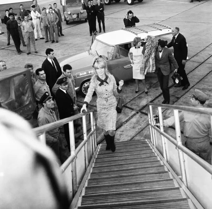 Framed Print : Brigitte Bardot, french film actress, leaving Orly Airport Paris Framed Print : Brigitte Bardot, french film actress, leaving Orly Airport Paris