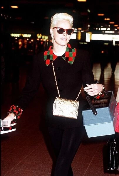 Brigitte Nielsen actress at the Airport in London