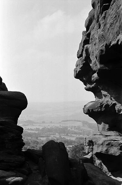 Brimham Rocks, the balancing rock formations on Brimham Moor in North Yorkshire, England