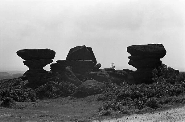 Brimham Rocks, Brimham Moor, North Yorkshire. September 1971