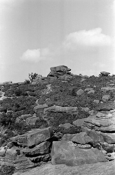 Brimham Rocks above Nipperdale, North Yorkshire. September 1971