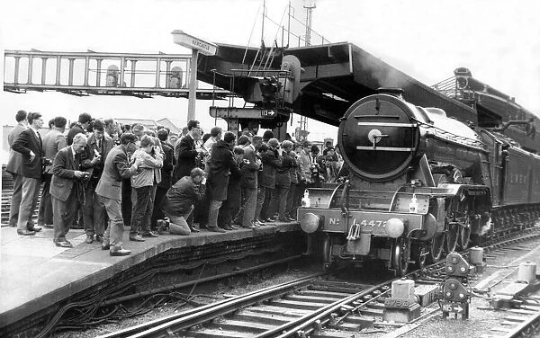 There was a brisk sale in platform tickets when the Flying Scotsman pulled into Newcastle