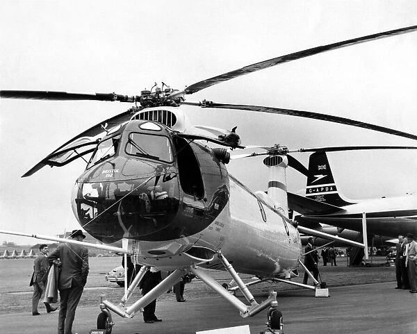A Bristol 192 Belvedere twin engine RAF helicopter at the Farnborough Airshow