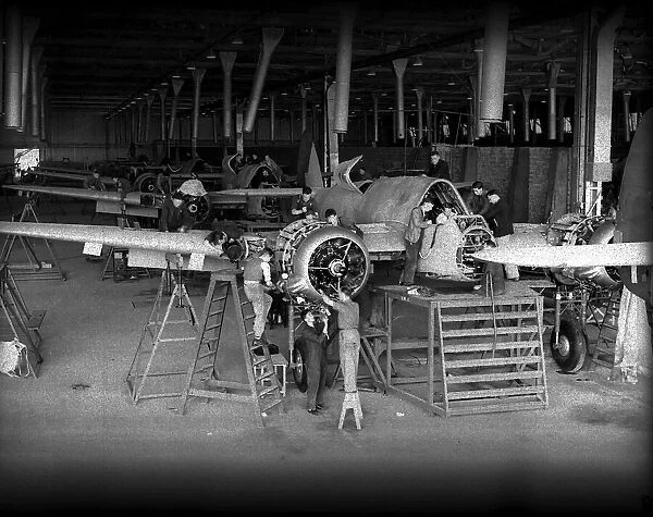 Bristol Beaufighter Factory during WW2 Circa 1940