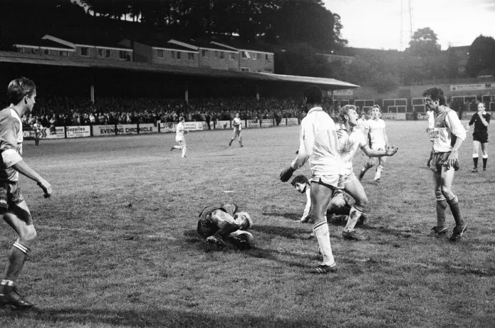 Framed Print : Bristol Rovers 1-2 Reading, Division Two league match at Eastville Stadium