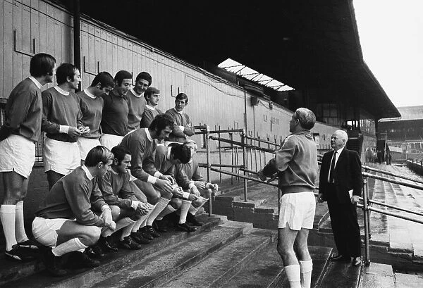 The Bristol Rovers football team with manager Bill Dodgin at their Eastville Stadium home