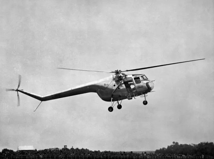 Framed Print : Bristol Sycamore Helicopter put through its paces at the 1954 Farnborough Air display Framed Print : Bristol Sycamore Helicopter put through its paces at the 1954 Farnborough Air display