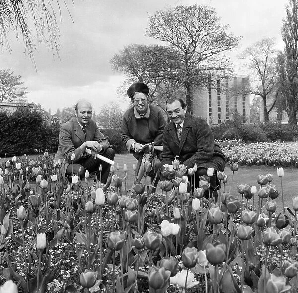 Britain in Bloom judges in Albert Park, Middlesbrough. 1973